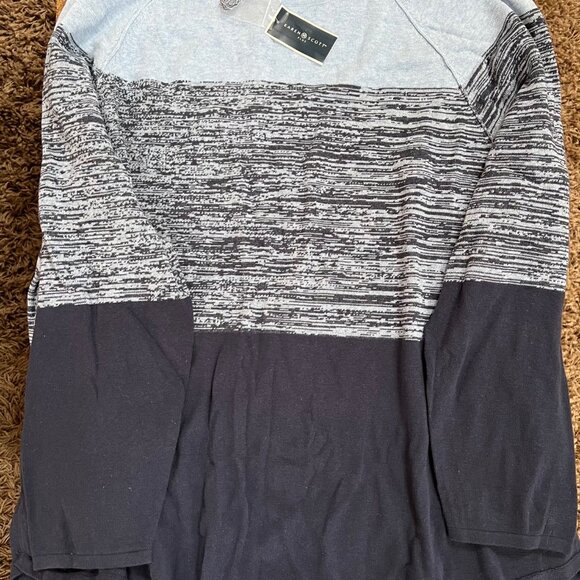 Karen Scott Women 100% Cotton Knit Sweater Color Block Size 3X Long Sleeve NWT - Picture 2 of 5